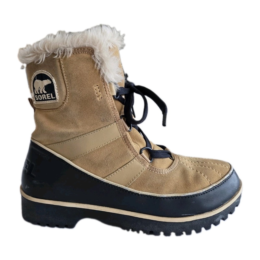 SOREL Suede Tivoli ll Snow Boots Curry NL2089-373 Winter Women's Size 9